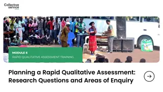 Planning a Rapid Qualitative Assessment: Research Questions and Areas of Enquiry