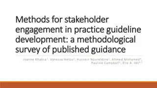 Methods for Stakeholder Engagement in Guideline Development: A Methodological Survey