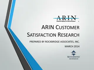 ARIN Customer Satisfaction Research by Rockbridge Associates