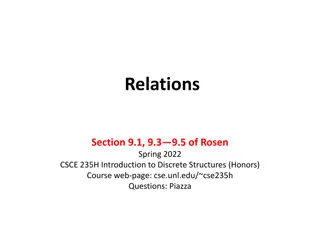 Relations in Discrete Structures