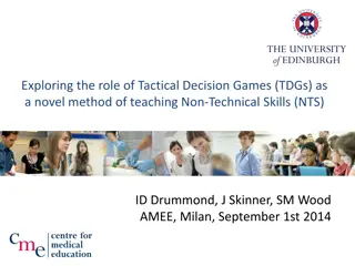 Exploring the Role of Tactical Decision Games in Teaching Non-Technical Skills