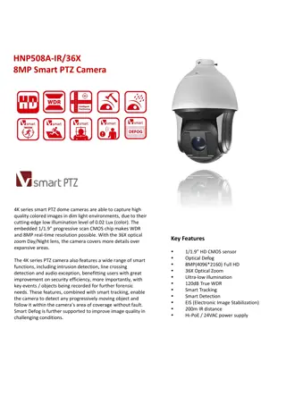 Cutting-Edge Smart PTZ Camera with 8MP Resolution and Smart Functions