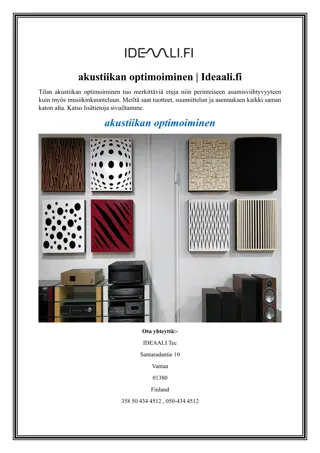 akustiikan optimoiminen deaali.fi