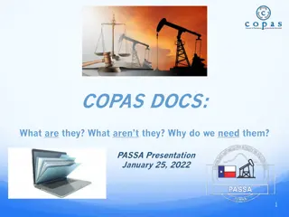 COPAS Documents and Their Importance