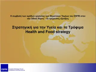 ESFRI Health and Food Strategy