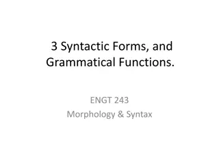 Grammatical Functions in English Sentences