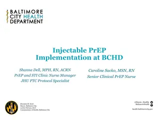 Injectable PrEP Implementation at BCHD: Progress Update