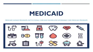 Medicaid, Medicare Savings Programs, and Institutional Care