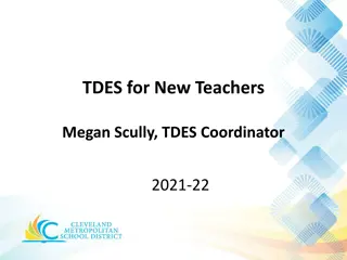 TDES for New Teachers