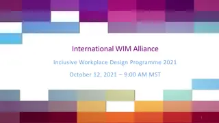 International WIM Alliance Inclusive Workplace Design Programme 2021