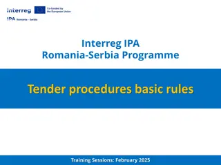 Procurement Procedures and Basic Rules Training Sessions