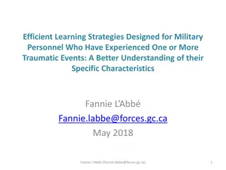 Efficient Learning Strategies for Military Personnel with Traumatic Experiences