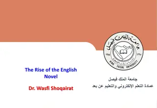 Early Forms and Evolution of English Novels