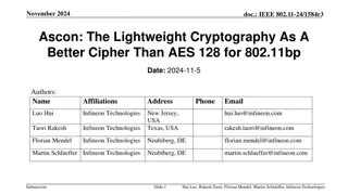 Lightweight Cryptography Solution - Ascon vs. AES-128 Comparison for IEEE 802.11
