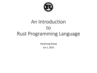 Introduction to Rust Programming Language Overview