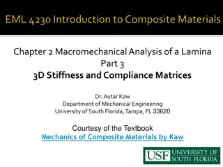 Macromechanical Analysis of a Lamina and Stiffness Matrices