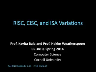 Computer Architecture Variations & Course Logistics