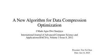 New Algorithm for Data Compression Optimization with J-Bit Encoding