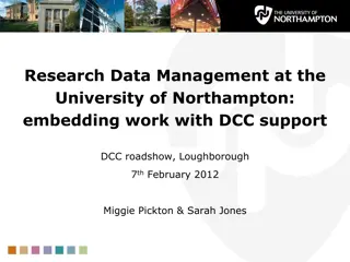 Effective Research Data Management at University of Northampton