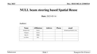 IEEE 802.11-23/0855r0 Beam Steering for Spatial Reuse