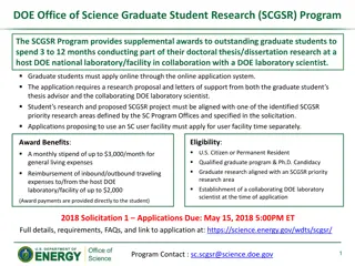 DOE SCGSR Program for Graduate Student Research