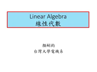 Explore Linear Algebra Course Information and Overview