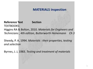 Materials Inspection, Testing, and Analysis in Engineering