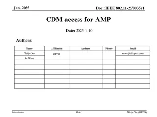 CDM Access Procedure for AMP in IoT