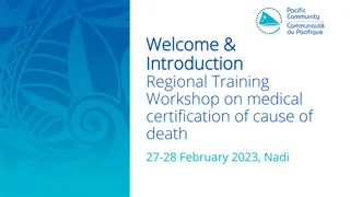 Regional Workshop on Medical Certification of Cause of Death - Nadi 2023
