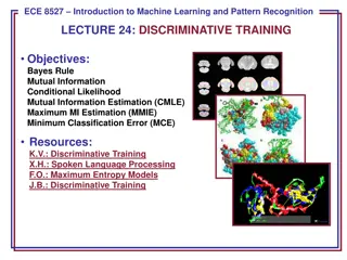 Discriminative Training and Mutual Information in Pattern Recognition