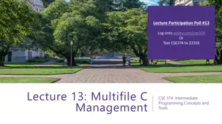 Advanced Programming Concepts: Multifile Management and Code Sharing in C
