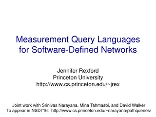 Measurement Query Languages for Software-Defined Networks
