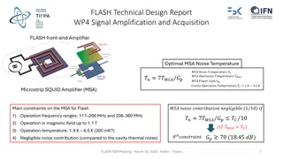 Optimal Signal Amplification and Acquisition Design for FLASH Front-End Amplifier