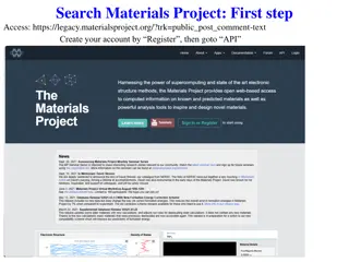 Accessing Materials Project API and Searching for Materials