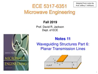 Planar Transmission Lines in Microwave Engineering
