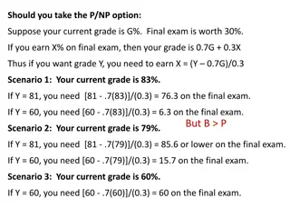 Making Informed Decisions on P/NP Option
