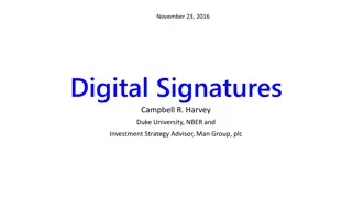 Digital Signatures and Key Generation