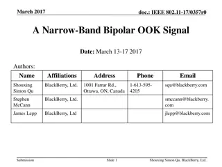 NBB OOK Signal for Wireless Applications