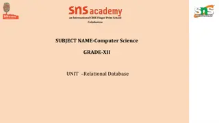 Relational Database Model and Management Systems Overview