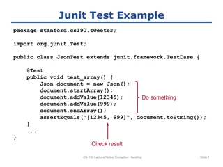 Handling Exceptions in JUnit Testing with JSON and Isomorphism Techniques