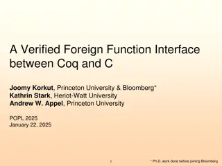 Verified Foreign Function Interface Coq C Example