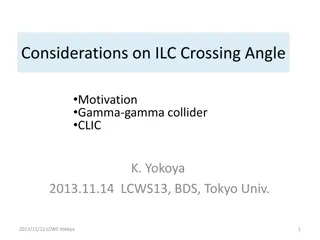ILC Crossing Angle Considerations and Motivations