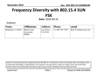 Insight into Frequency Diversity with 802.15.4 SUN FSK