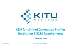 CSIP Certification Requirements for Limited Generation Profiles Resolution E-5230
