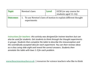 Newton's Laws Thought Experiments Exploration