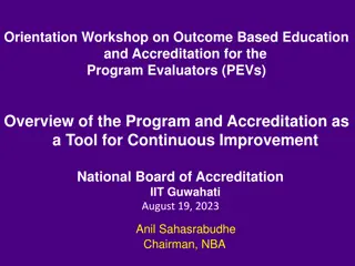 Outcome-Based Education and Accreditation for Continuous Improvement