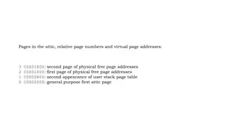 Virtual Page Addresses and Attic Page Details