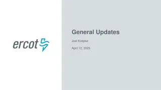 ERCOT Updates and Projects Overview