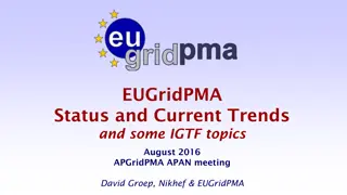 EUGridPMA Current Trends and IGTF Topics August 2016