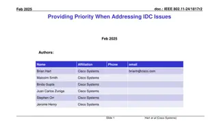 Providing Priority When Addressing IDC Issues in IEEE 802.11-24